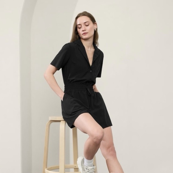 Athleta Pants - Athleta Avenue Romper Black